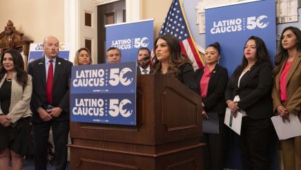 CLLC press conference, Assemblywoman Soria speaking