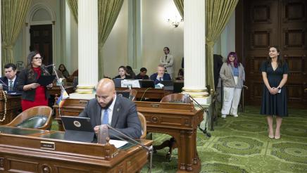 Assemblywoman Soria Presents Certificate to Outgoing UCSD Medical School Intern, Kenya Ochoa