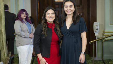 Assemblywoman Soria Presents Certificate to Outgoing UCSD Medical School Intern, Kenya Ochoa