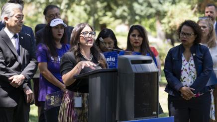 Assemblywoman Esmeralda Soria Stands in Solidarity Against ICE Raids in LA