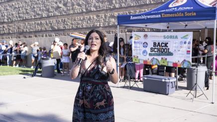 Assemblywoman Soria Hosts Backpack Giveaway in Merced
